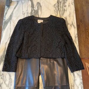 Talbots Jacket Black Size Petite Medium